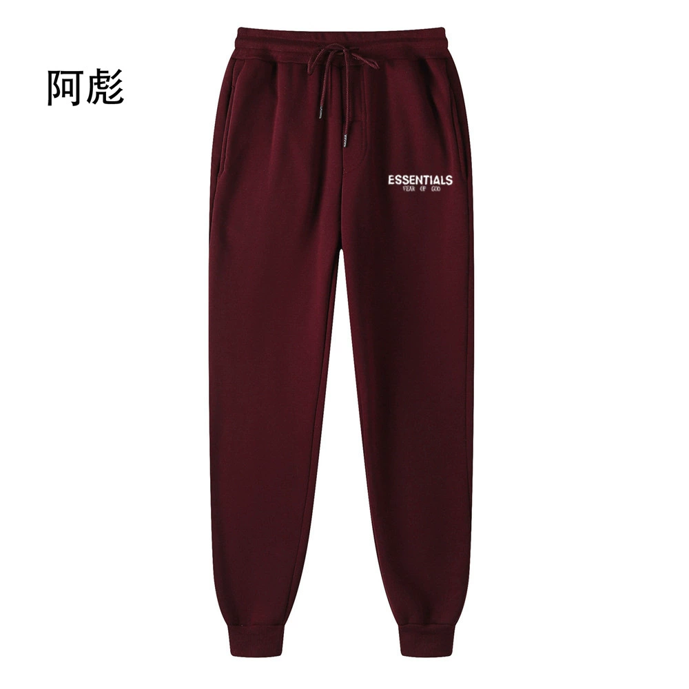 FEAR OF GOD двойная линия ESSENTIALS мужские и женские спортивные брюки на флисовой подкладке Tide брендовая партия с буквенной печатью E