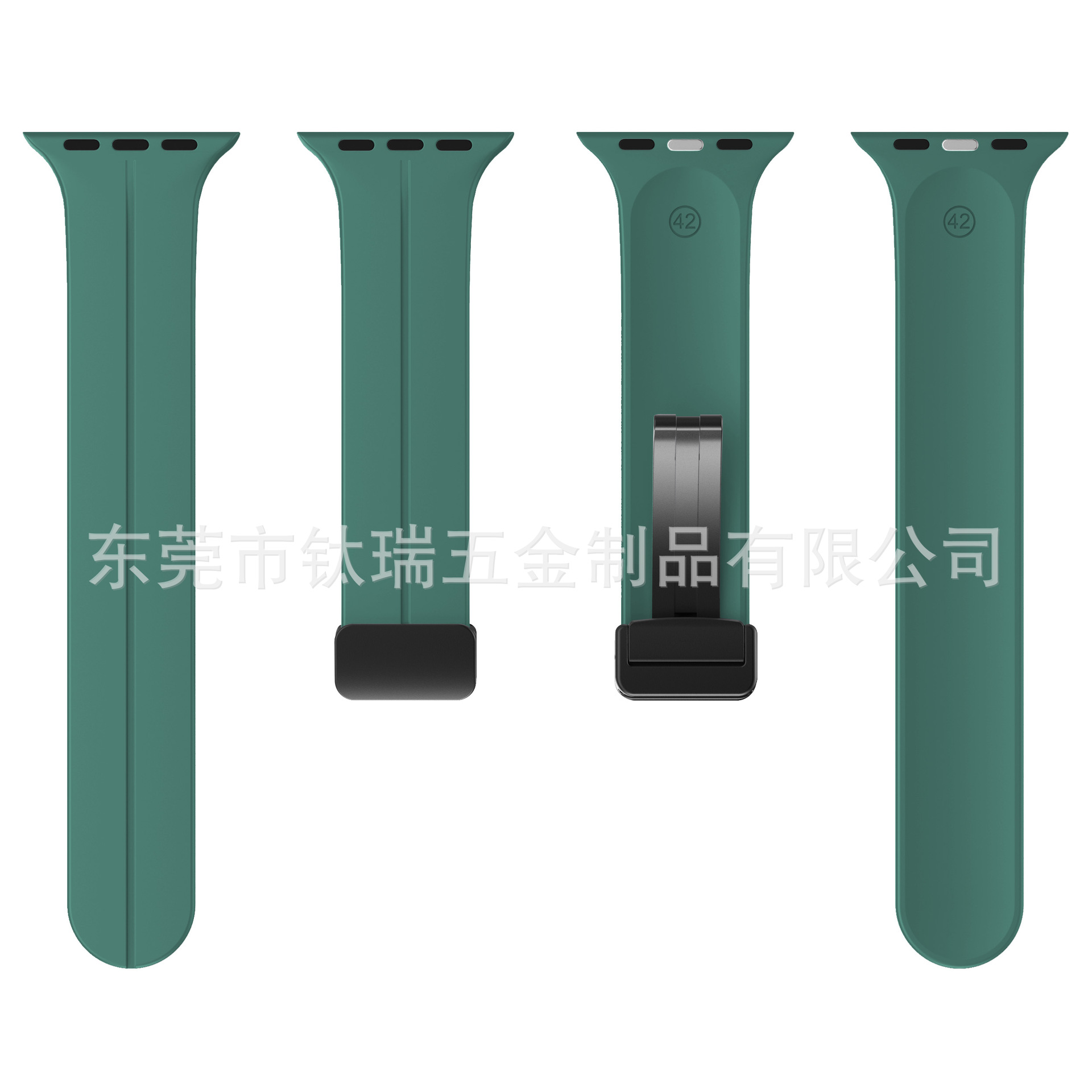 Adecuado para Apple correa de silicona Apple Watch 8ultra Apple magnética plegable hebilla Correa sin imán gota