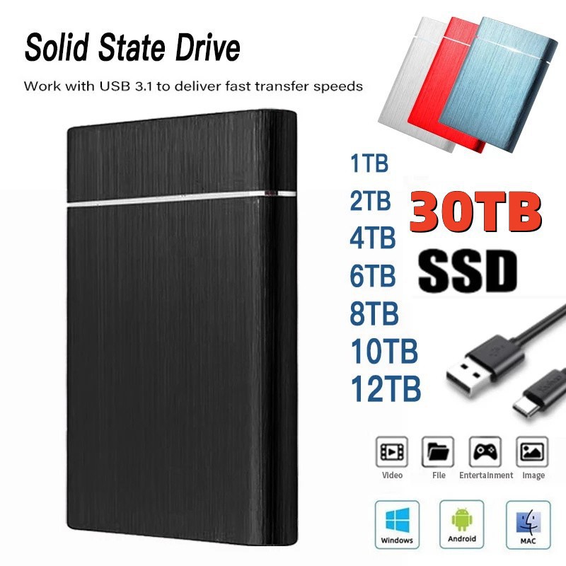 Cross-Border Expansion Mobile Solid-State Drive 500Gb-128Tb High-Speed Transmission External High-Speed Ssd Mini