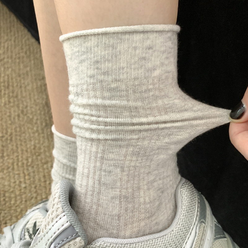 Thin Socks for Women, Hollow-Out Design, Summer Seamless Slouch Socks, Korean Style, Simple Daily Wear, Breathable, Summer Rolled-Edge Women's Socks Thin Socks for Women, Hollow-Out Design, Summer Seamless Slouch Socks, Korean Style, Simple Daily Wear, Breathable, Summer Rolled-Edge Women's Socks