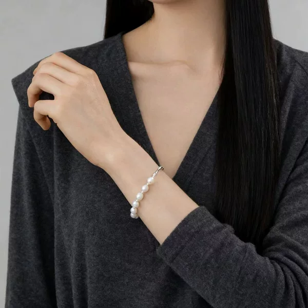 Natural Freshwater Pearl Half Bracelet Niche Light Luxury High-End Simple Forest Style Minimalist Bracelet Versatile