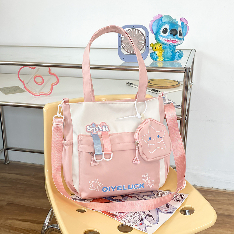 国境を越えた新製品クロスボディバッグ女子高校生中学生塾バッグ女の子ハンドバッグ大容量ショルダーバッグ|undefined
