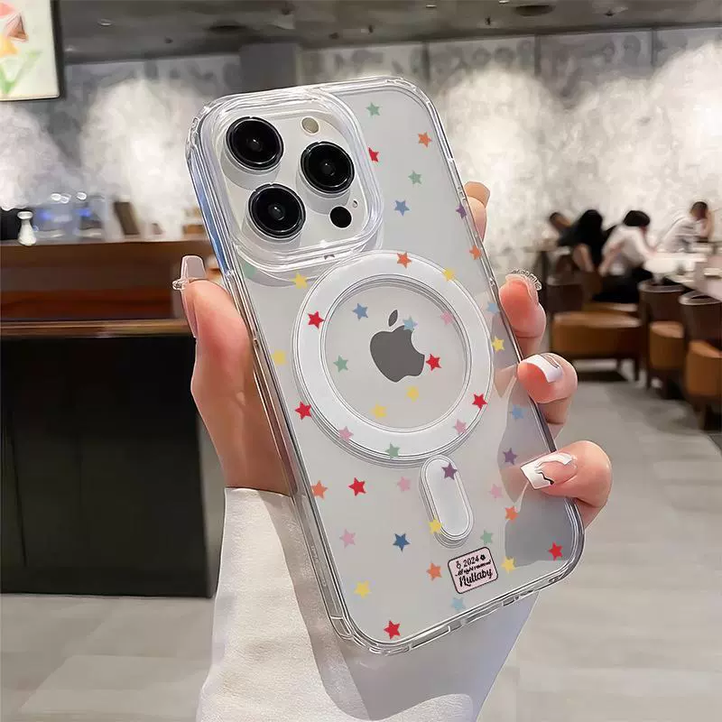 Полноэкранные звезды, совместимы с камерой серии Apple 16, кнопки камеры все включено 14 15 магнитный 11 акриловый 16pro прозрачный