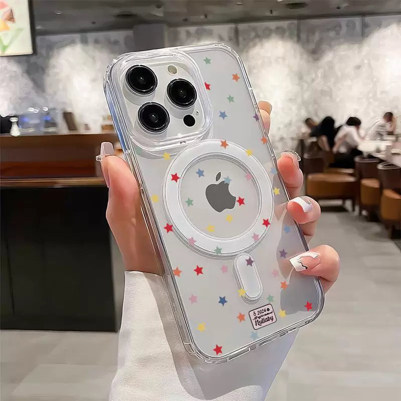 Полноэкранные звезды, совместимы с камерой серии Apple 16, кнопки камеры все включено 14 15 магнитный 11 акриловый 16pro прозрачный