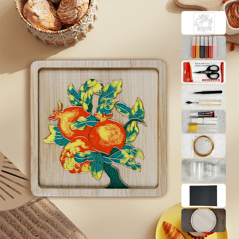 Materiales tradicionales hechos a mano Jintao Landiy pintura de esmalte novatos tazas esteras estudiantes activos cultura cultural inmaterial