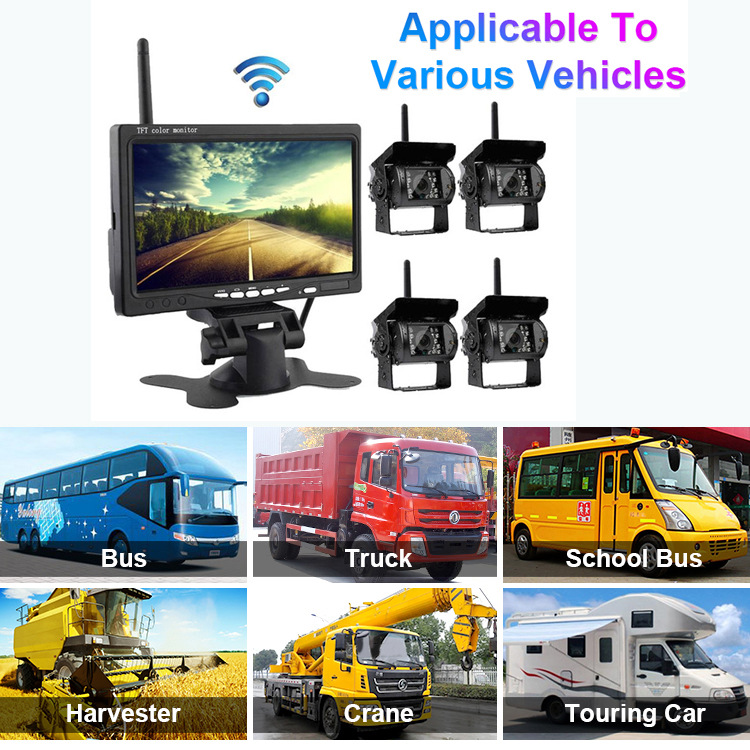 Car Backup Camera Bus Truck Harvester Car HD 24v Night Vision Infrared Waterproof Camera