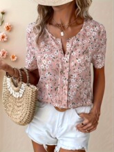 S 84754 Digital Print Round Neck Shirt ����ӡ��Բ�����