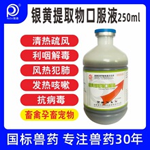 银黄口服液兽药鸡药专用中药感冒发热咳喘肺热猪牛羊犬猫清热解毒