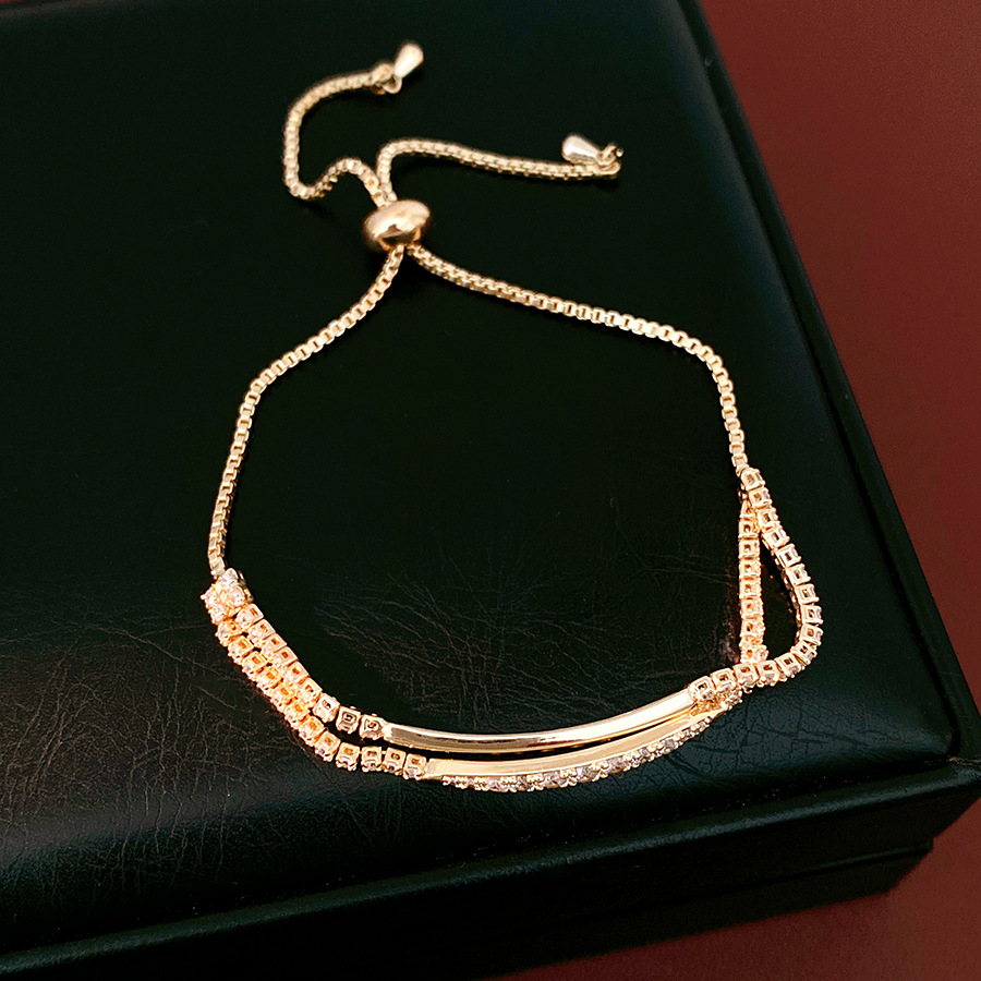 14 quilates de oro real pulsera de piedra de silicio ligera de lujo pulsera de nicho de estilo frío temperamento de moda joyas de mano