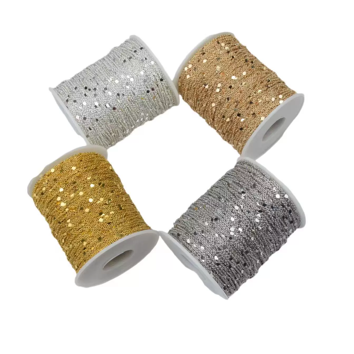 DIY chain pure copper dot rhinestone chain fine chain shimmering high-temperature color retention accessory pin tassel material
