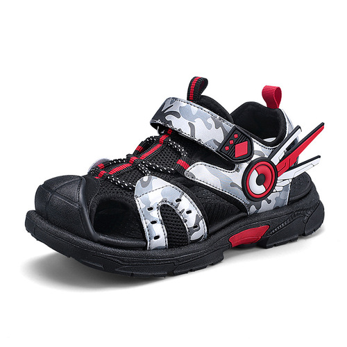 儿童凉鞋包头透气夏季新款机甲男童鞋防滑软底舒适沙滩鞋跨境外贸