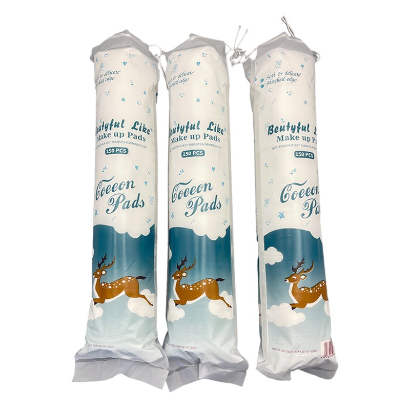 Suministro de fábrica suave absorbente sin pelusa desechable almohadilla de algodón redonda borde apretado presionando no es fácil de deformar