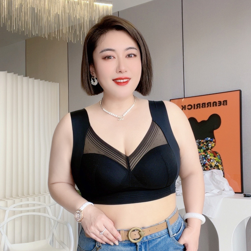 Ice Silk Seamless Sports Women's Japanese and Korean plus size plus size chubby girl bra foreign trade wireless vest underwear women's thin Ice Silk Seamless Sports Women's Japanese and Korean plus size plus size chubby girl bra foreign trade wireless vest underwear women's thin