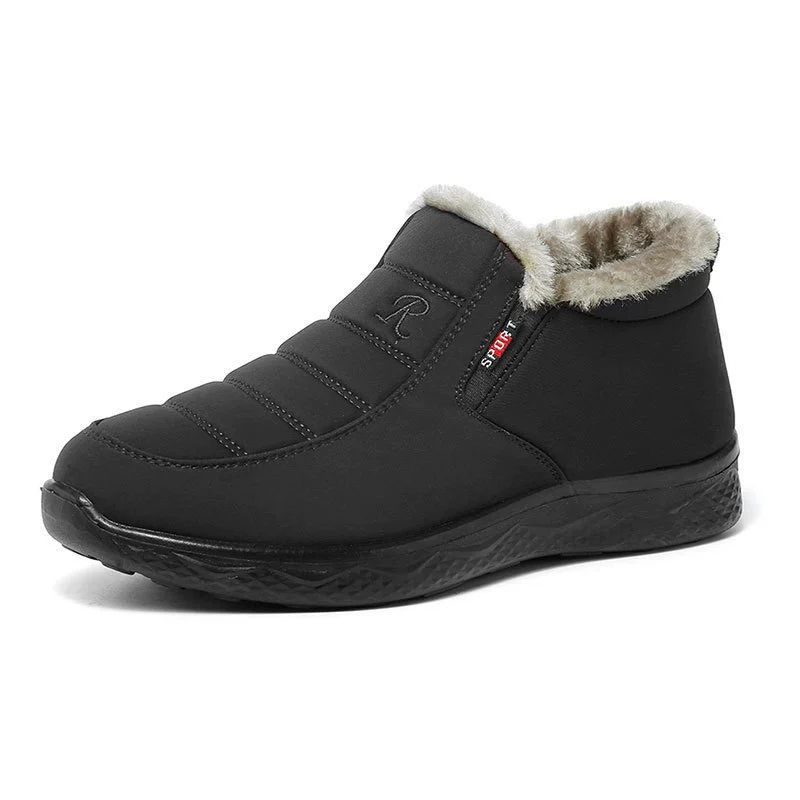 Winter boots, insulated ankle boots, unisex plus sizes, faux‑fur lining