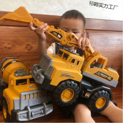子供用超大型ショベルミキサー車工事車玩具少年クレーンダンプトラック組合せ自動車