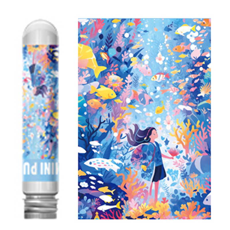 Mini tubo de ensayo rompecabezas adulto 150 unidades papel conveniente juguetes educativos para niños paisaje regalo cumpleaños creativo