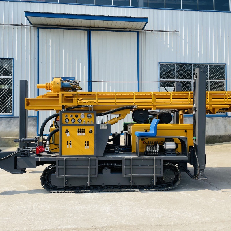FY500 máquina de perforación de pozo de agua hidráulica completa máquina de perforación de pozo de agua neumática tipo rastreo