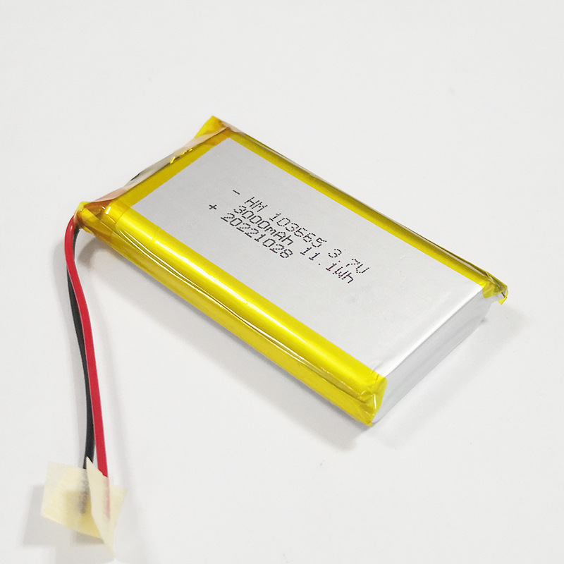 103665 103565锂电池电芯厂3.7V3000mah美容仪广告机早教机电池无