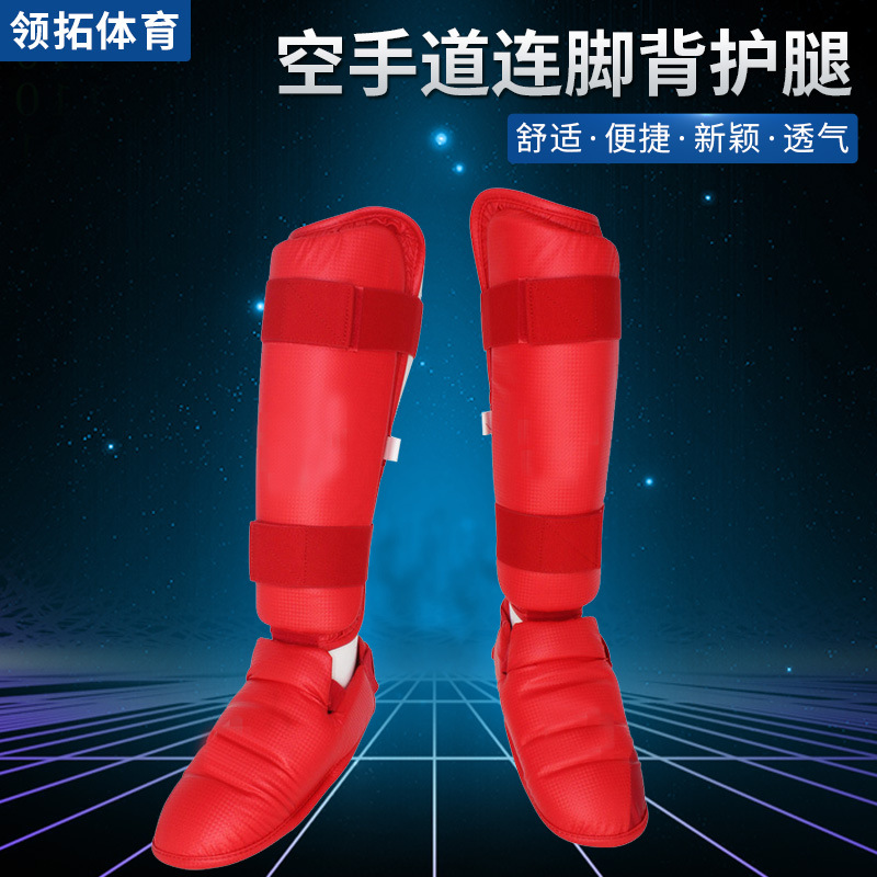 Manufacturer Sells Karate Shin Guards with Instep Protection, Unisex Boxing and Sanda Training Protective Gear, Taekwondo Protection