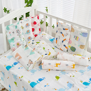 Double layer cotton baby gauze wrap towel bath towel baby bag quilt newborn summer quilt baby cover soft