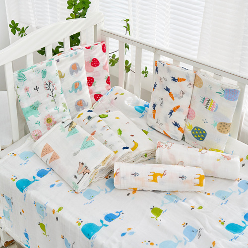 Double-layer pure cotton baby gauze packing towel bath towel, baby packing for newborn summer cool blanket, soft cover for newborn