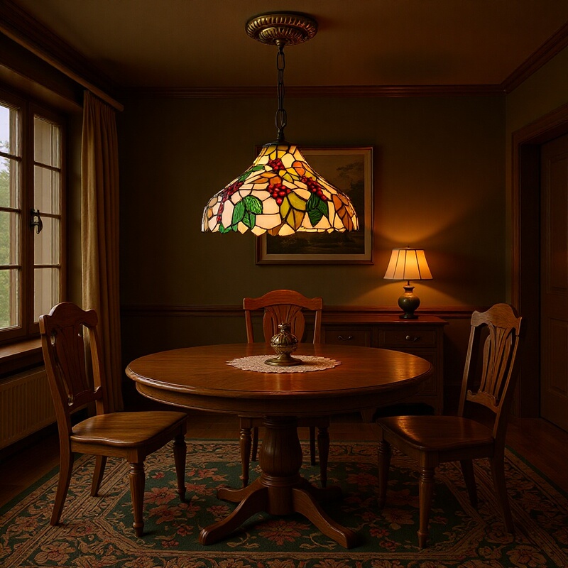 Tiffany Lamp Grape Simple Mediterranean Stained Glass Creative Coffee Restaurant Aisle Bedroom Bar Pendant Light