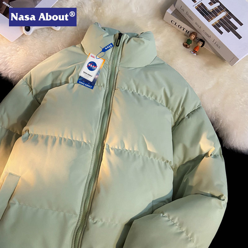 La NASA anti-temporada abrigo de algodón acolchado falso de dos piezas con capucha Jinjiang abrigo de algodón acolchado para hombres y mujeres mismo invierno engrosado abrigo de pan abrigo de algodón acolchado