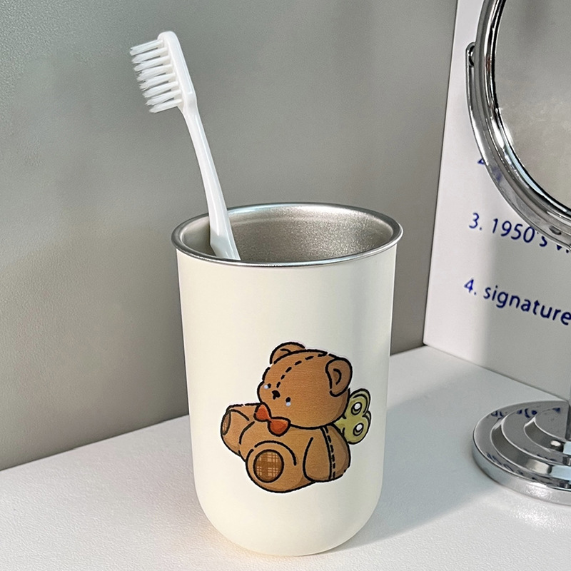 Brown mouthwash, with little bears