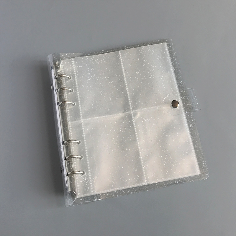 INS transparente brillante de gran capacidad álbum de inserción de hojas sueltas de 6 agujeros álbum de fotos de 3 pulgadas álbum de 5 pulgadas Star persiguiendo suministros de almacenamiento