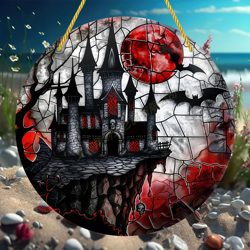 Transfronterizo serie de Halloween acrílico captador de sol artesanía decoración creativa colgante acrílico disco