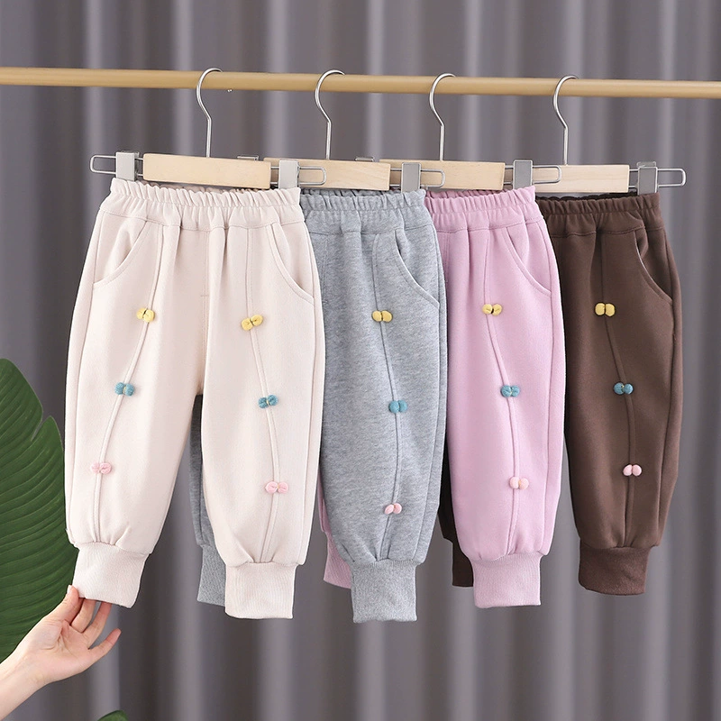 Детские спортивные штаны для девочек, весна-осень 2025, новый корейский стиль, повседневные, стильные, универсальные