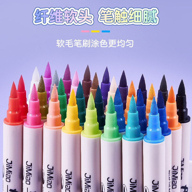 Lápiz de acrílico de doble cabeza lápiz de acrílico de cabeza suave pincel de graffiti para niños estudiantes de arte pincel de pintura impermeable zapatos lápiz de pintura acrílico