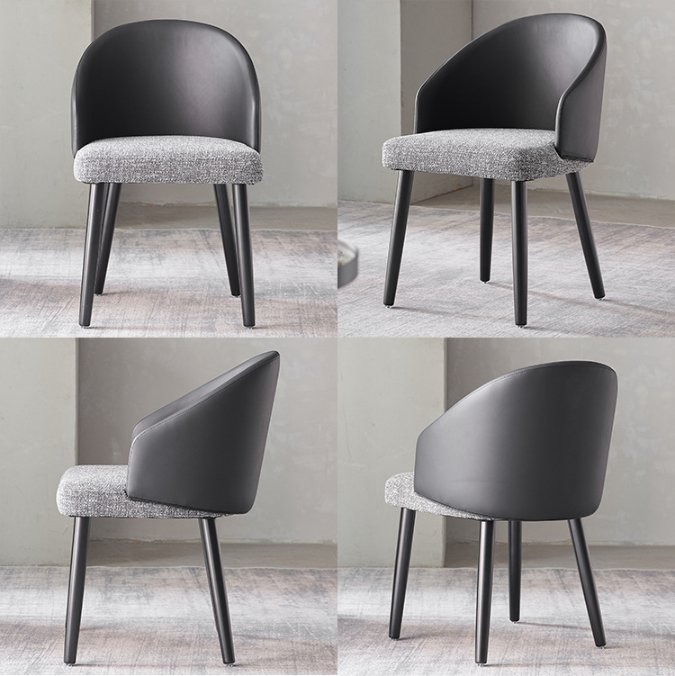 Nordic simple solid wood dining chair post -modern light luxury…