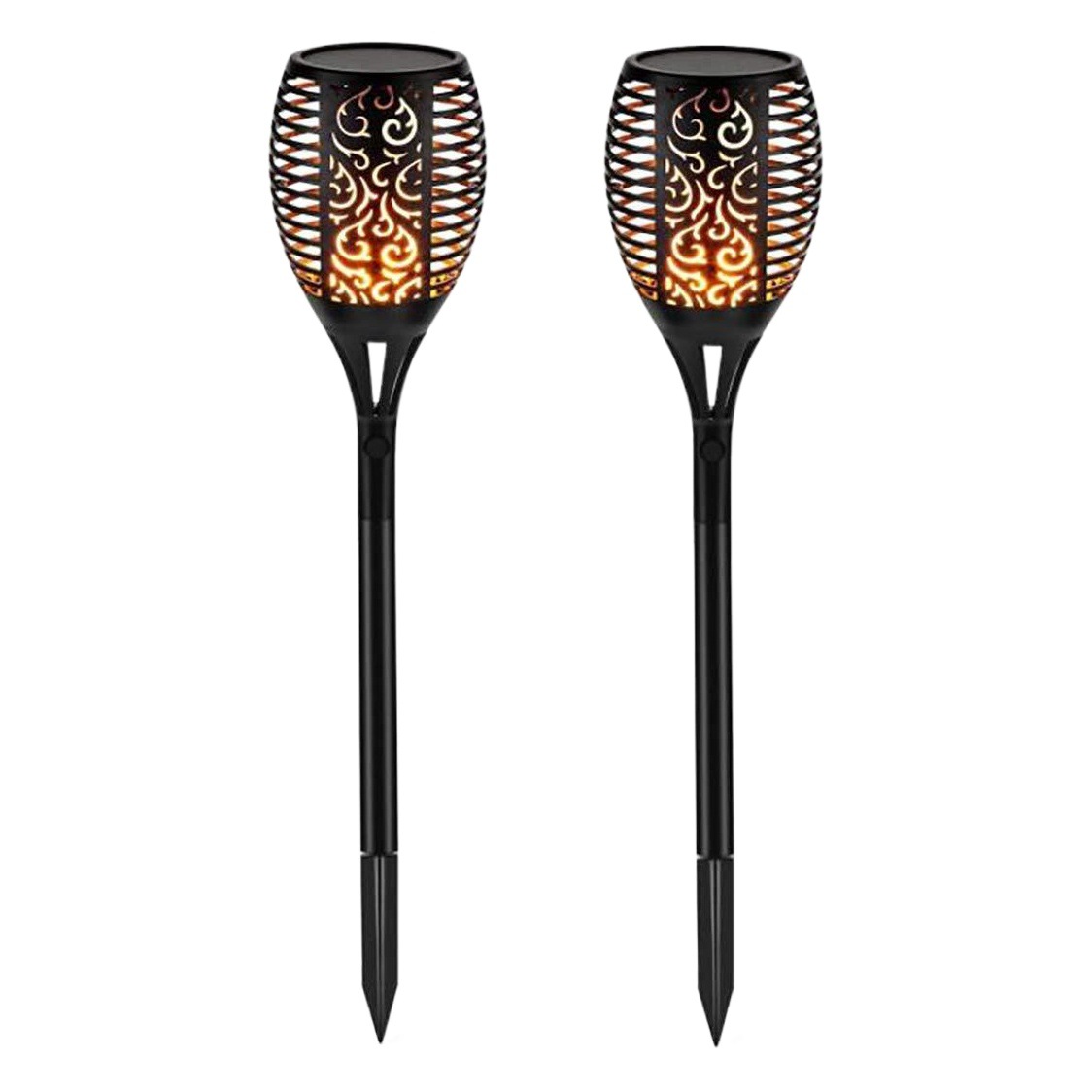 Lámpara solar de llama para exterior luz de jardín tipo antorcha para césped paisaje y decoración de patios