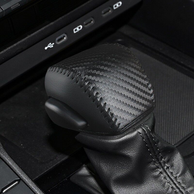 New RAV4 gear shift handle cover, Weilanda gear shift cover, gear shift lever head cover, genuine leather gear shift cover modification