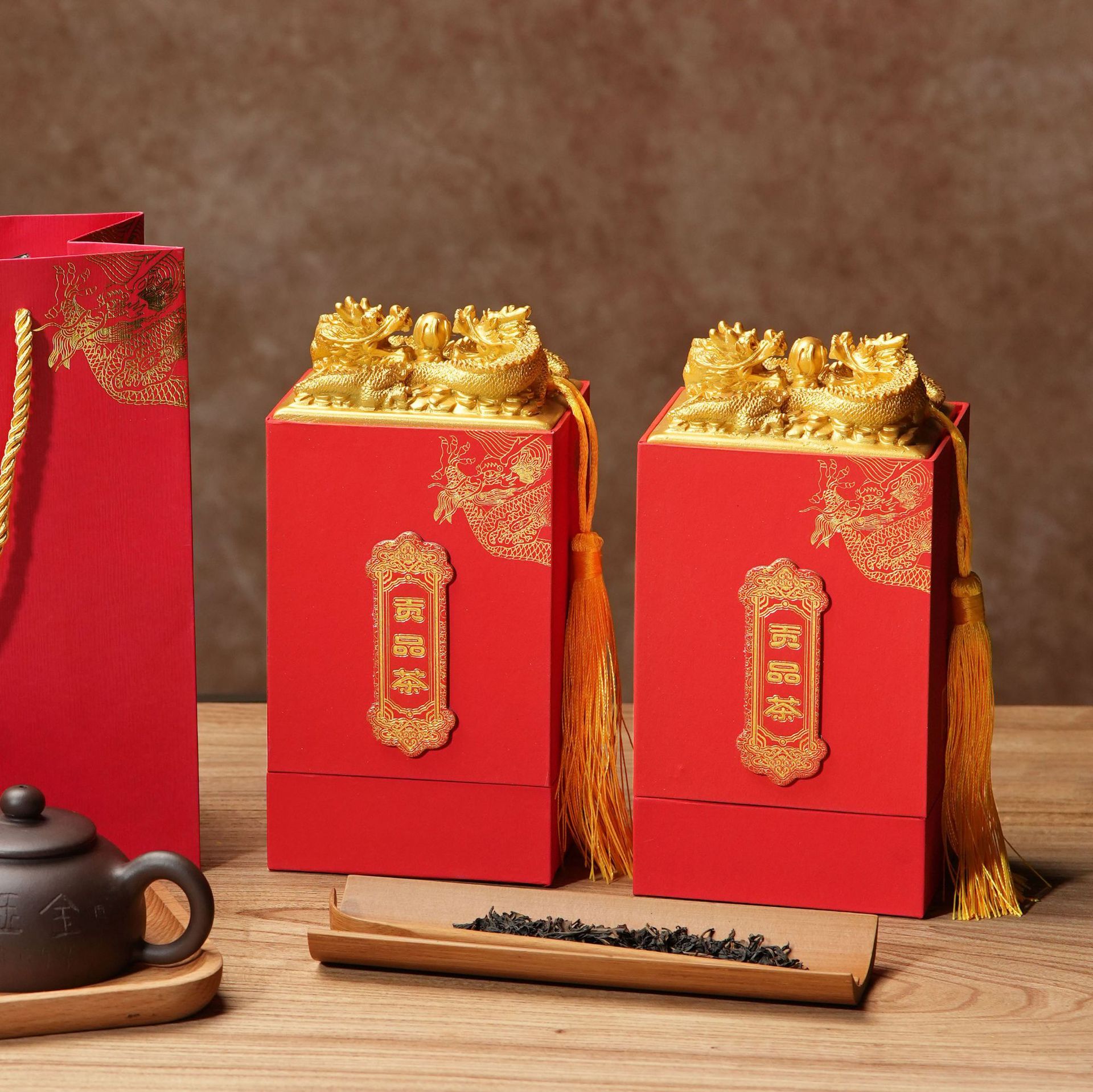 茶叶包装盒铁小青柑观音普洱茶盒红茶绿茶100克通用茶叶礼盒空盒