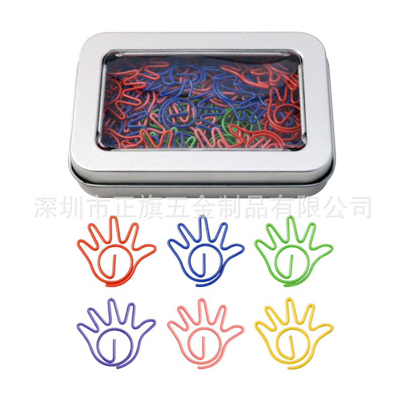 Color transfronterizo metal animal en forma de clip de papel forma creativa clip de papel Oficina marcador titular caja traje