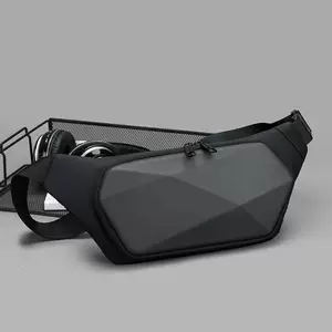 New Style Personalized Fashion Sports Waist Bag Large Capacity Business Commuter Shoulder Crossbody Bag Fashionable Hard Shell Men's Chest Bag