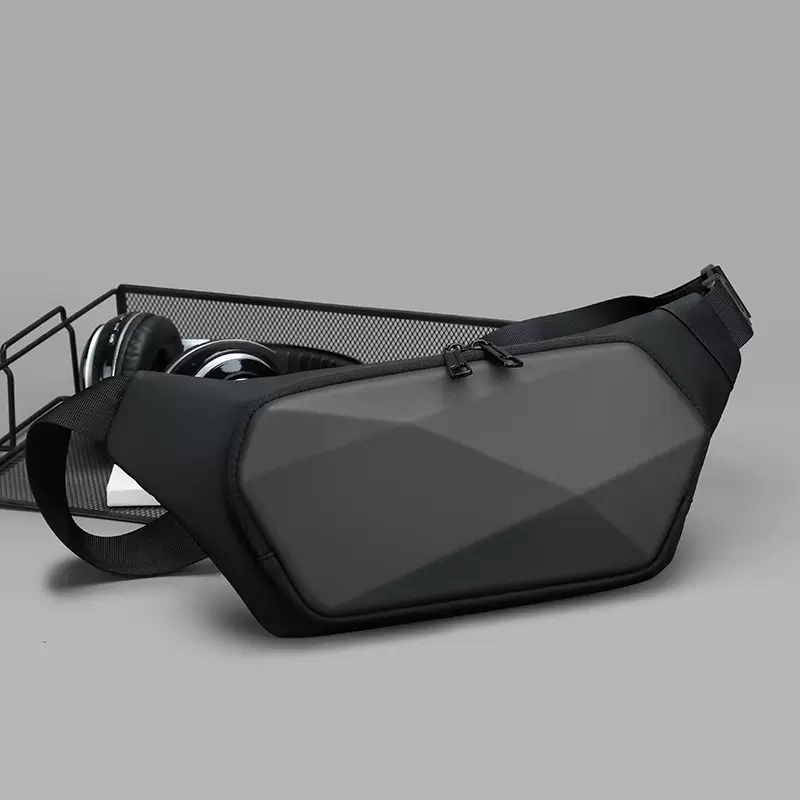 New Style Personalized Fashion Sports Waist Bag Large Capacity Business Commuter Shoulder Crossbody Bag Fashionable Hard Shell Men's Chest Bag