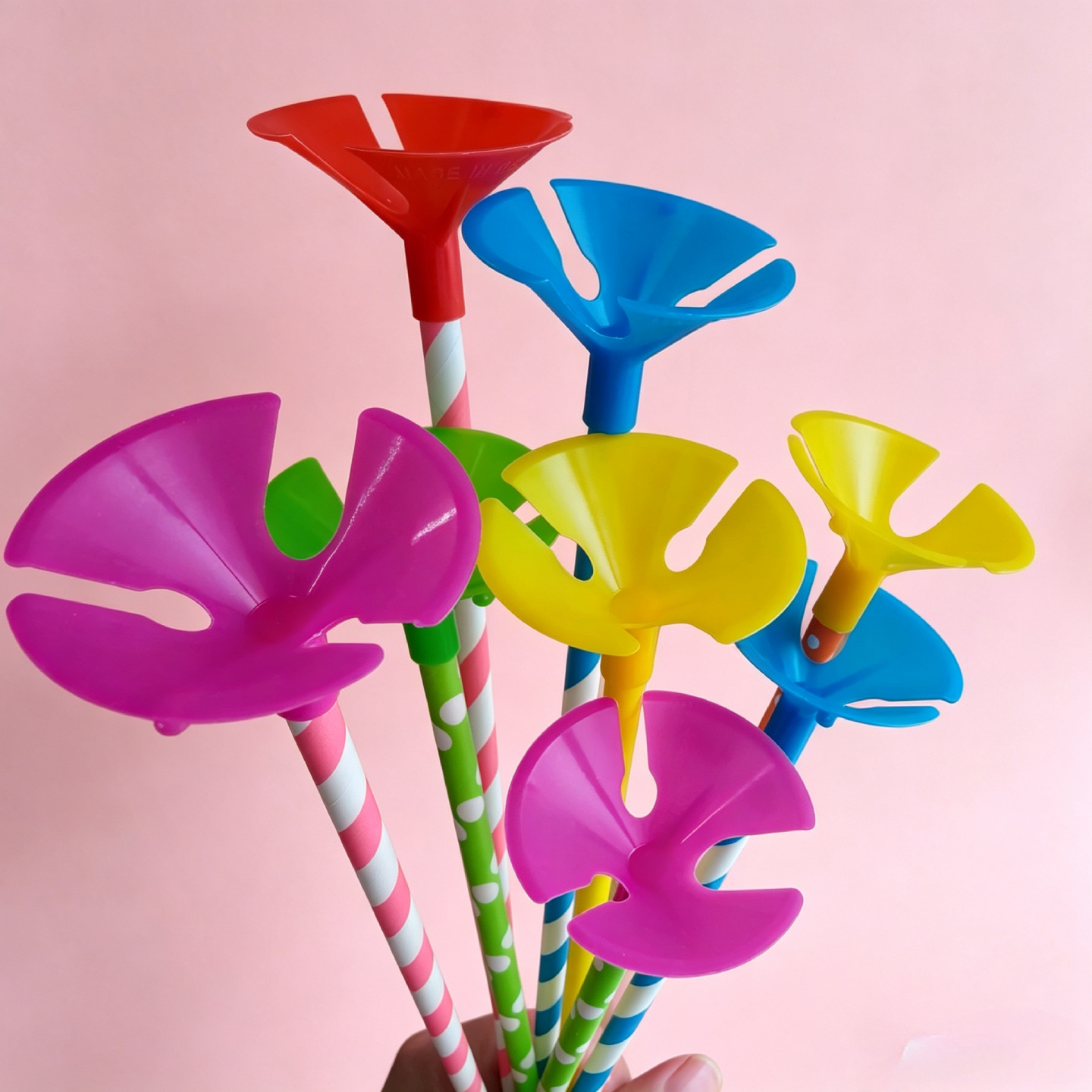 Soporte desechable de papel extendido de 35 cm para globos, para decoración de pasteles en fiestas, soporte de plástico con varilla para globos image 2