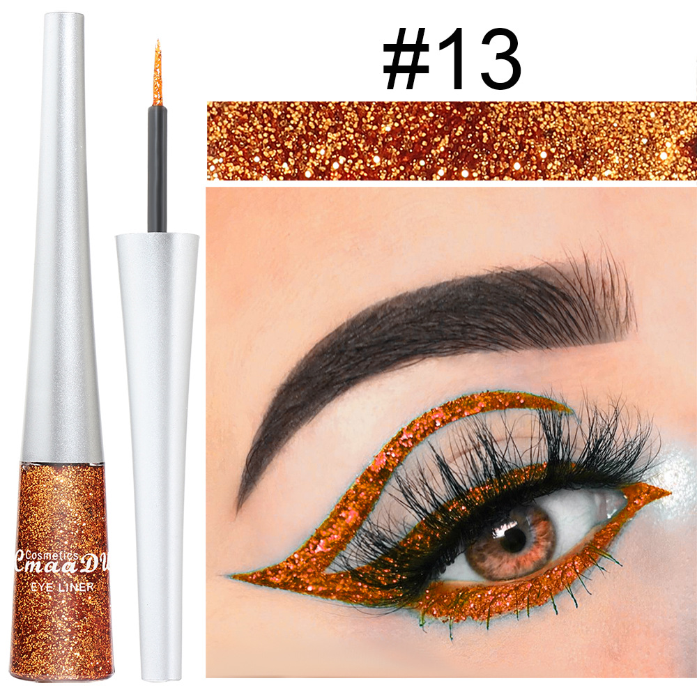 New Style 16-color Colorful Sequins Shiny Glitter Powder Liquid Eyeliner display picture 17