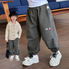 兰威丽洋男童裤子2025新款儿童春秋款工装裤男孩秋装长裤休闲卫裤