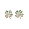 Earrings, advanced silver needle, four-leaf clover, silver 925 sample, high-quality style, wholesale