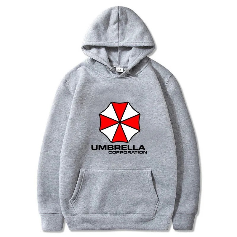 Red And White Protective Umbrella Hoody Men's Personality Lo