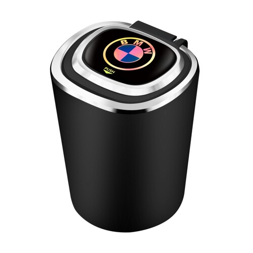 Car ashtray, car ashtray, car-mounted air outlet multi-functional creative anti-fall ashtray, stainless steel inner casing, LED light