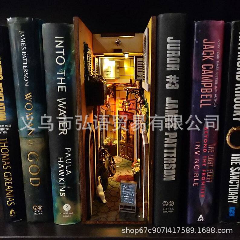 Nuevo producto transfronterizo Miss Carpeta de libro medieval estudio Oficina antigua calle antigua playa vida nocturna productos de madera decoración del hogar