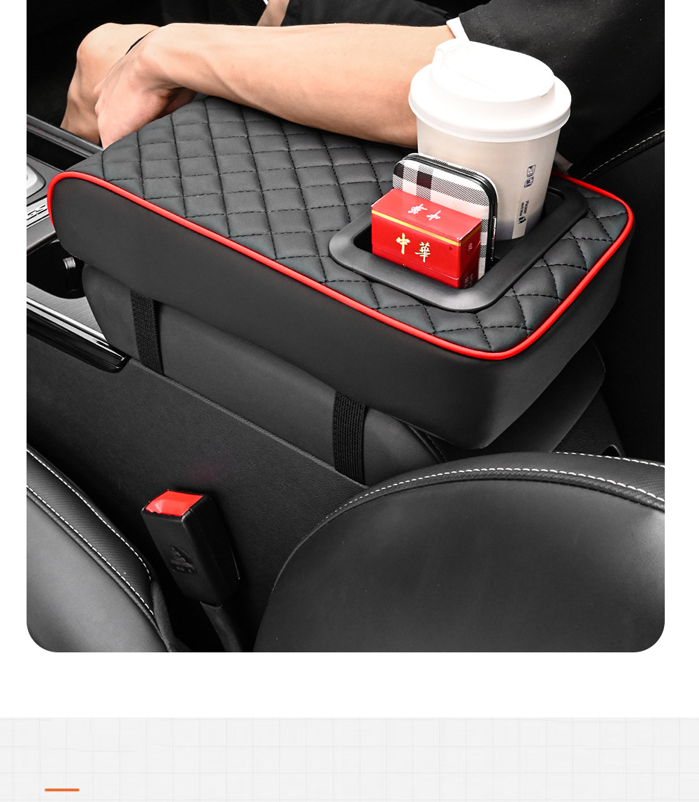 General-purpose car armrest box booster pad central armrest elbow pad water cup holder storage box auto supplies cross-border