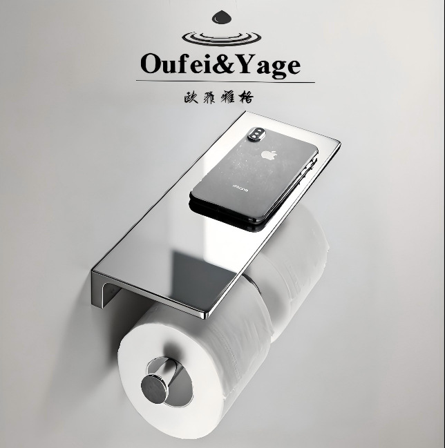 Hotel Bathroom Toilet Paper Rack Bathroom Paper Towel Rack Thickeneded Double Roll Paper Towel Rack Toilet Mobile Phone Storage