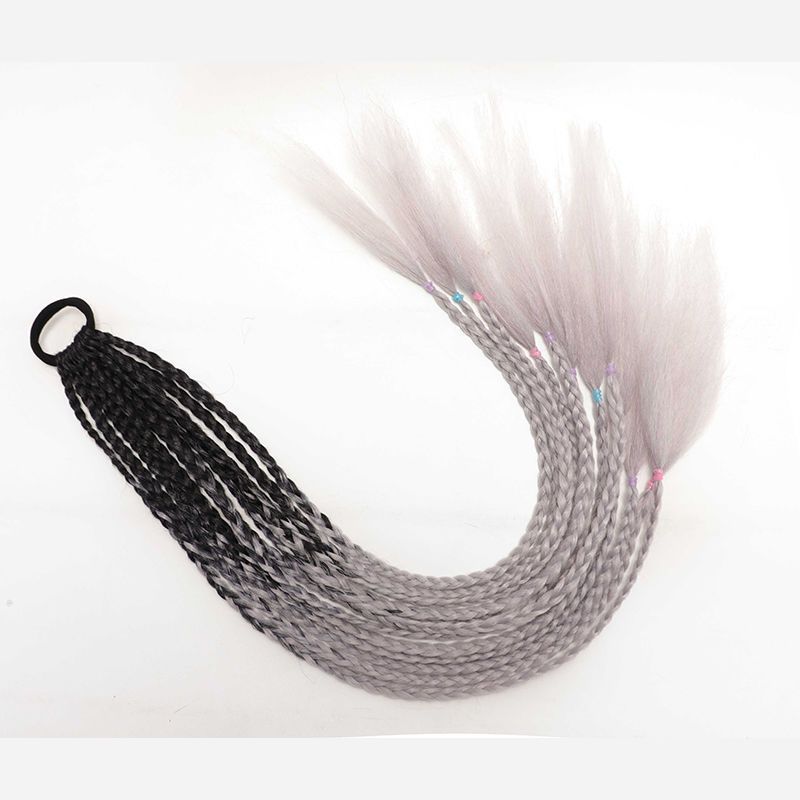 Fábrica al por mayor color trenza peluca hembra hip hop gradiente teñido trenza color de trenza sucia trenza cola de caballo