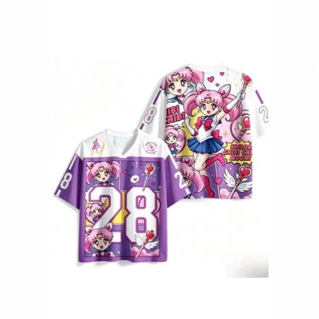 2026 Summer Sailor Moon 3D Printed Casual Style T-Shirt Breathable Fashion Outdoor Sports Short-Sleeved Top 2026 Summer Sailor Moon 3D Printed Casual Style T-Shirt Breathable Fashion Outdoor Sports Short-Sleeved Top